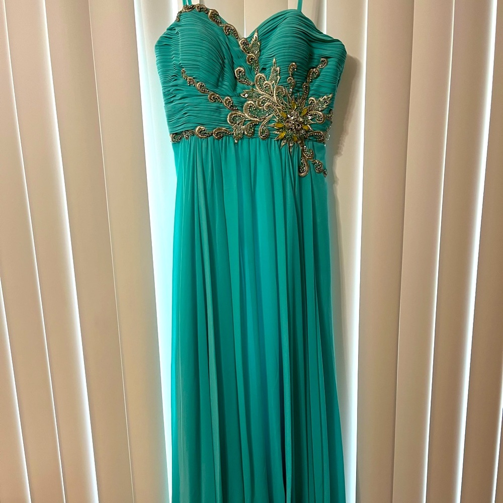 Classy Long Light Bedazzle Tank Prom Dress